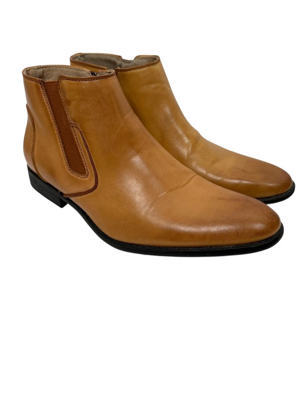 Men’s ADOLFO Grego Brown Leather Ankle Boots Size 7.5